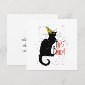 Le Chat Noir - HAPPY BIRTHDAY! Kaart (Voorkant / Achterkant)