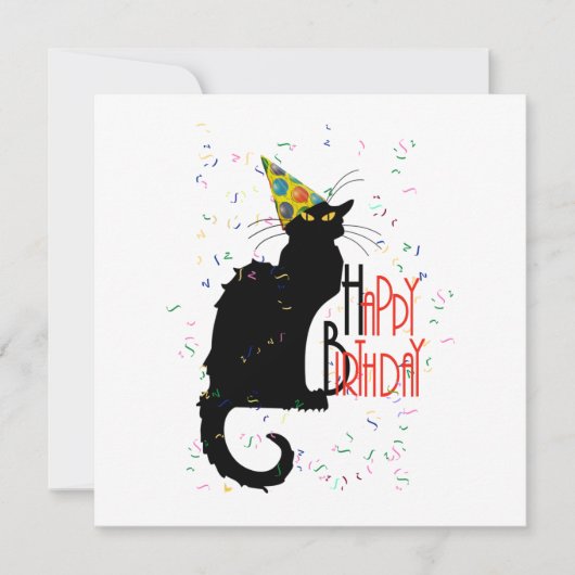 Le Chat Noir - HAPPY BIRTHDAY! Kaart (Voorkant)