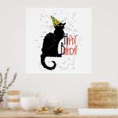 Le Chat Noir - HAPPY BIRTHDAY! Poster (Keuken)
