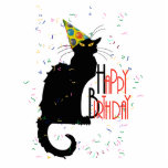 Le Chat Noir - HAPPY BIRTHDAY! Staand Fotobeeldje<br><div class="desc">Met het Pet en Confetti van de Partij is Le Chat Noir klaar om je verjaardag met je te vieren! ... .Een herziening van de Théophile Steinlen (Le Chat Noir) ... .. ... .In de *Spoofing The Arts* Store vind je re-edits (meestal parodie) van beroemd kunstwerk. Als u meer wilt...</div>