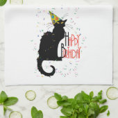 Le Chat Noir - HAPPY BIRTHDAY! Theedoek (Gevouwen)