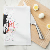 Le Chat Noir - HAPPY BIRTHDAY! Theedoek (Quarter Fold)