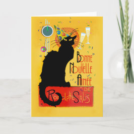 Le Chat Noir Happy New Year Party Feestdagen Kaart