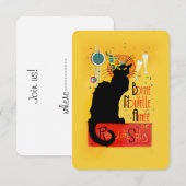 Le Chat Noir Happy New Year Party Kaart (Voorkant / Achterkant)