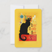 Le Chat Noir Happy New Year Party Kaart (Voorkant)