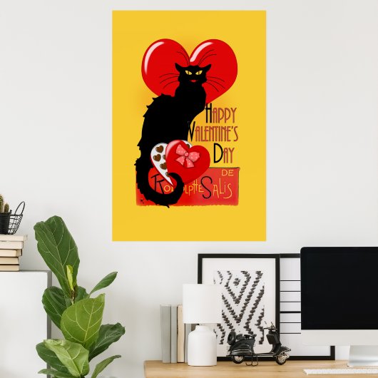 Le Chat Noir - Happy Valentine's Day Poster (Thuiskantoor)
