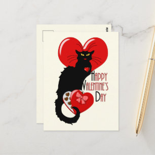 Le Chat Noir Hart Snoepgoed Valentijnsdag Briefkaart