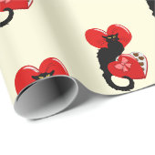 Le Chat Noir Hart Snoepgoed Valentijnsdag Cadeaupapier (Rol Hoek)
