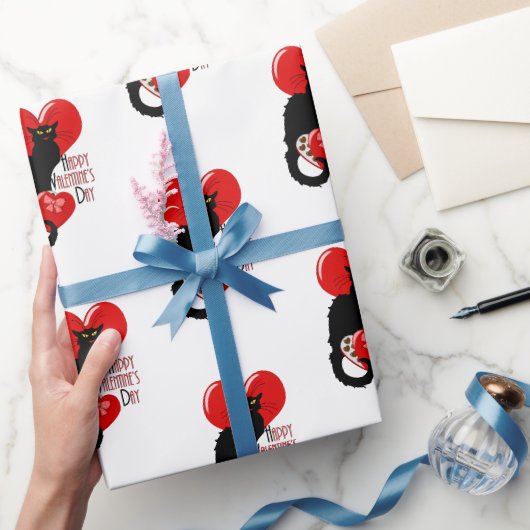 Le Chat Noir Hart Snoepgoed Valentijnsdag Cadeaupapier (Geschenken)