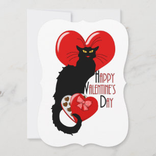 Le Chat Noir Hart Snoepjes Valentijnsdag Kaart