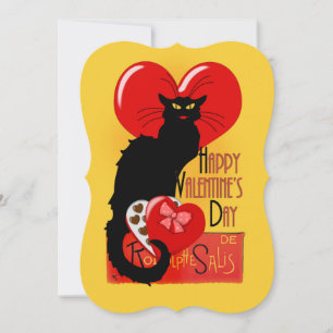 Le Chat Noir Hart Snoepjes Valentijnsdag Kaart