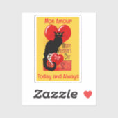 Le Chat Noir Hart Snoepjes Valentijnsdag Sticker (Vel)
