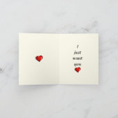 Le Chat Noir Heart Candy Valentine's Day  Kaart (Binnen)