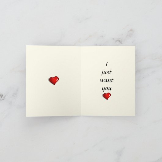 Le Chat Noir Heart Candy Valentine's Day  Kaart (Binnen)