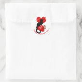 Le Chat Noir Heart Candy Valentine's Day Ronde Sticker (Tas)