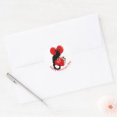 Le Chat Noir Heart Candy Valentine's Day  Ronde Sticker (Envelop)
