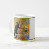 Le Chat Noir in de Japanse brug van Monet Koffiemok (Voorkant links)