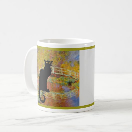 Le Chat Noir in de Japanse brug van Monet Koffiemok (Voorkant links)