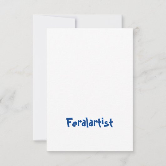 Le Chat Noir in de tuin van Klimt, Bedankkaart (Achterkant)