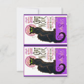 Le Chat Noir in het Paarse, Cat Art, Art Parodie, Bedankkaart (Voorkant)