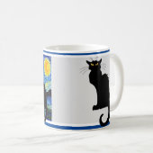 Le Chat Noir in Sterrennacht Koffiemok (Voorkant rechts)