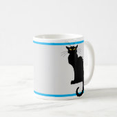 Le Chat Noir in Van Goghs Zonnebloemen Koffiemok (Voorkant rechts)