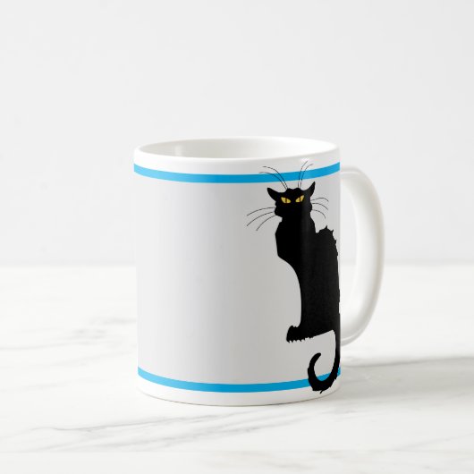 Le Chat Noir in Van Goghs Zonnebloemen Koffiemok (Voorkant rechts)