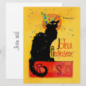 Le Chat Noir - Joyeux Anniversaire Kaart (Voorkant / Achterkant)