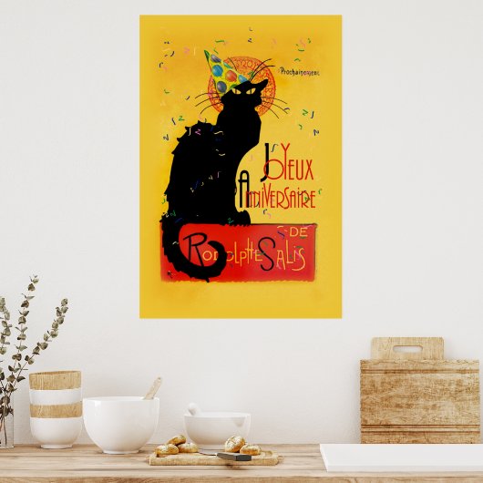 Le Chat Noir - Joyeux Anniversaire Poster (Keuken)