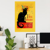 Le Chat Noir - Joyeux Anniversaire Poster (Thuiskantoor)