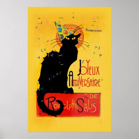 Le Chat Noir - Joyeux Anniversaire Poster (Voorkant)