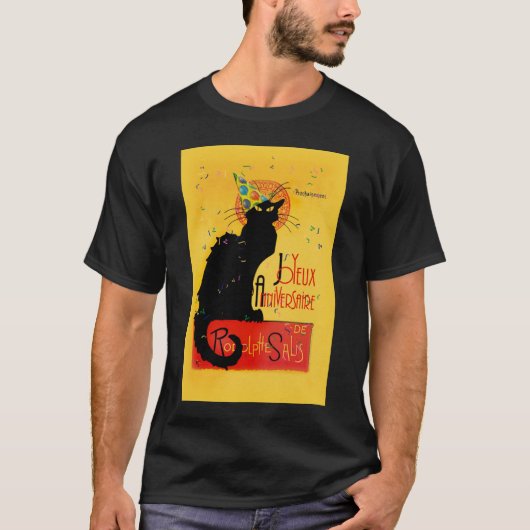 Le Chat Noir - Joyeux Anniversaire T-shirt (Voorkant)