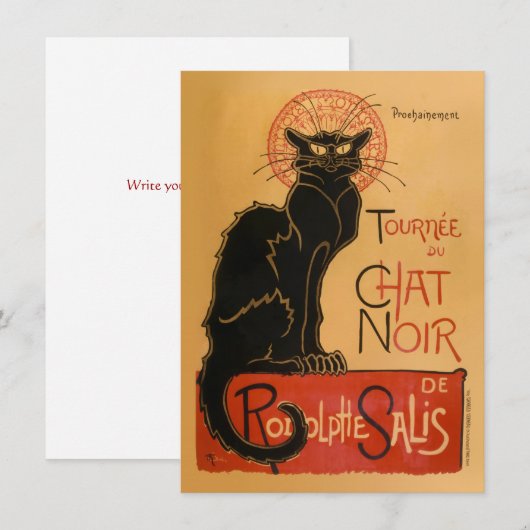 Le Chat Noir Kaart (Voorkant / Achterkant)