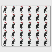 Le Chat Noir Kerstman Hoed Kerstmis Cadeaupapier (Vlak)
