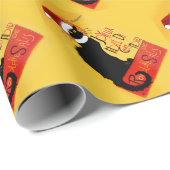 Le Chat Noir Kerstman Hoed Kerstmis Cadeaupapier (Rol Hoek)