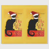 Le Chat Noir Kerstman Hoed Kerstmis Cadeaupapier (Vlak)