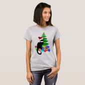 Le Chat Noir Kerstman Hoed Kerstmis T-shirt (Voorkant volledig)