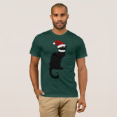 Le Chat Noir Kerstman Hoed Kerstmis T-shirt (Voorkant volledig)