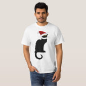 Le Chat Noir Kerstman Hoed Kerstmis T-shirt (Voorkant volledig)