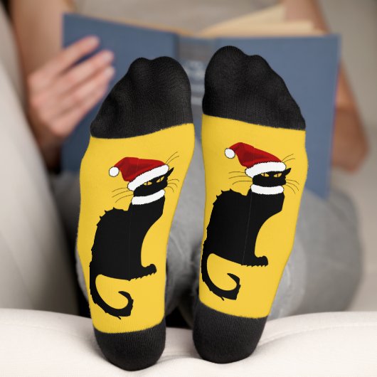 Le Chat Noir Kerstmuts Kerstmis Sokken (Onderkant)