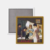 Le Chat Noir Laundry Room Magneet (Voorkant / Achterkant)