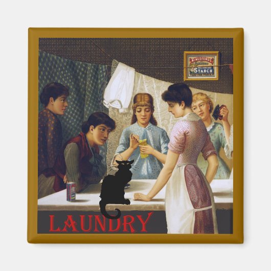 Le Chat Noir Laundry Room Magneet (Voorkant)
