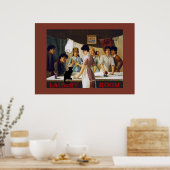 Le Chat Noir Laundry Room Poster (Keuken)