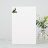 Le Chat Noir met kerstboom Briefpapier (Staand voorkant)