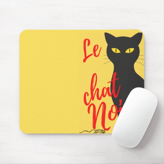 Le Chat Noir Modern Red en Yellow Muismat (Met muis)