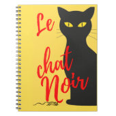 Le Chat Noir Modern Red en Yellow Notitieboek (Voorkant)