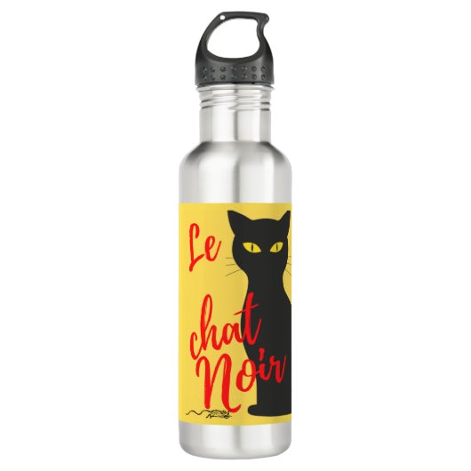 Le Chat Noir Modern Red en Yellow Waterfles (Voorkant)
