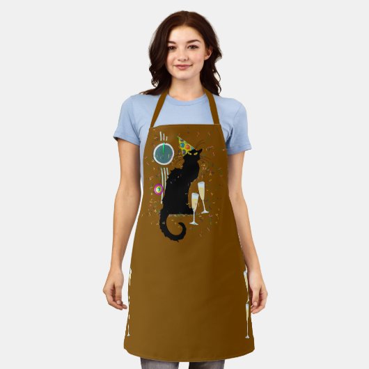 Le Chat Noir New Years Schort (Gedragen)