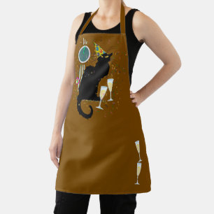Le Chat Noir New Years Schort