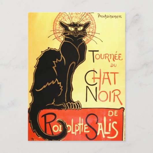 Le chat noir, Original billboard Briefkaart (Voorkant)